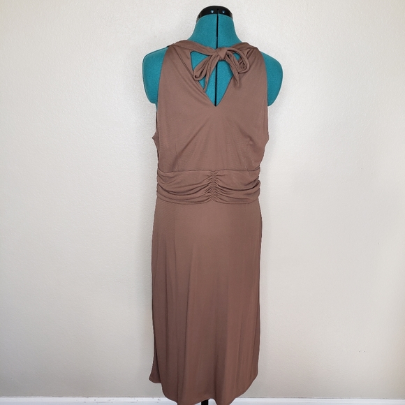 LOFT NWT Sleeveless Dress 12 Brown - Picture 3 of 8